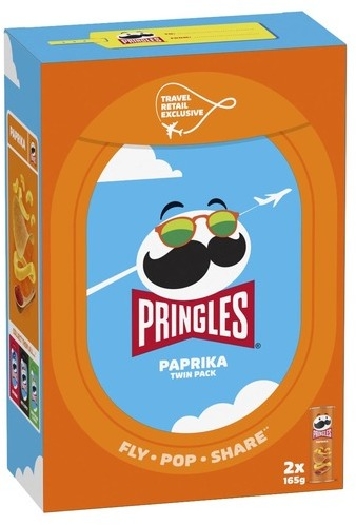 Pringles Paprika Travel Retail Exclusive Duo Packs 2 X 165G