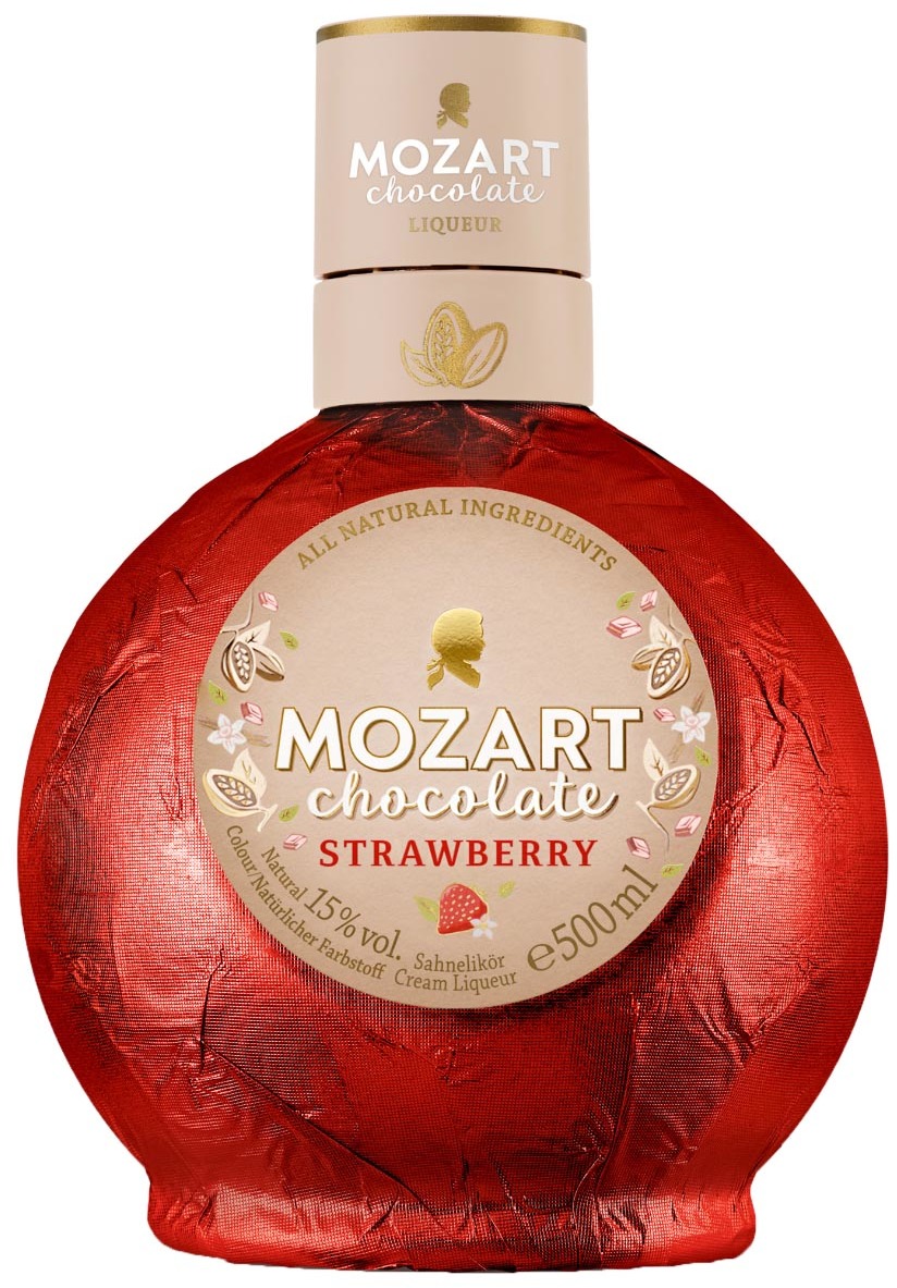 Mozart White Chocolate Cream Strawberry Liqueur 17% 0.5L Mozart White Chocolate Cream Strawberry Liqueur 17% 0.5L
