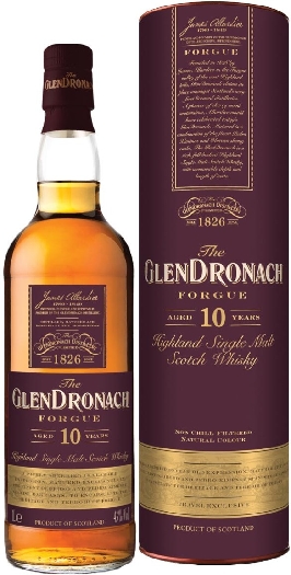 GlenDronach Forgue Highland Single Malt Scotch Whisky 10y 43% 1L gift pack