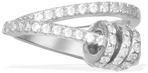 APM Monaco Sliding Mono Ear Jacket With Rings - Silver APM Monaco Sliding Mono Ear Jacket With Rings - Silver