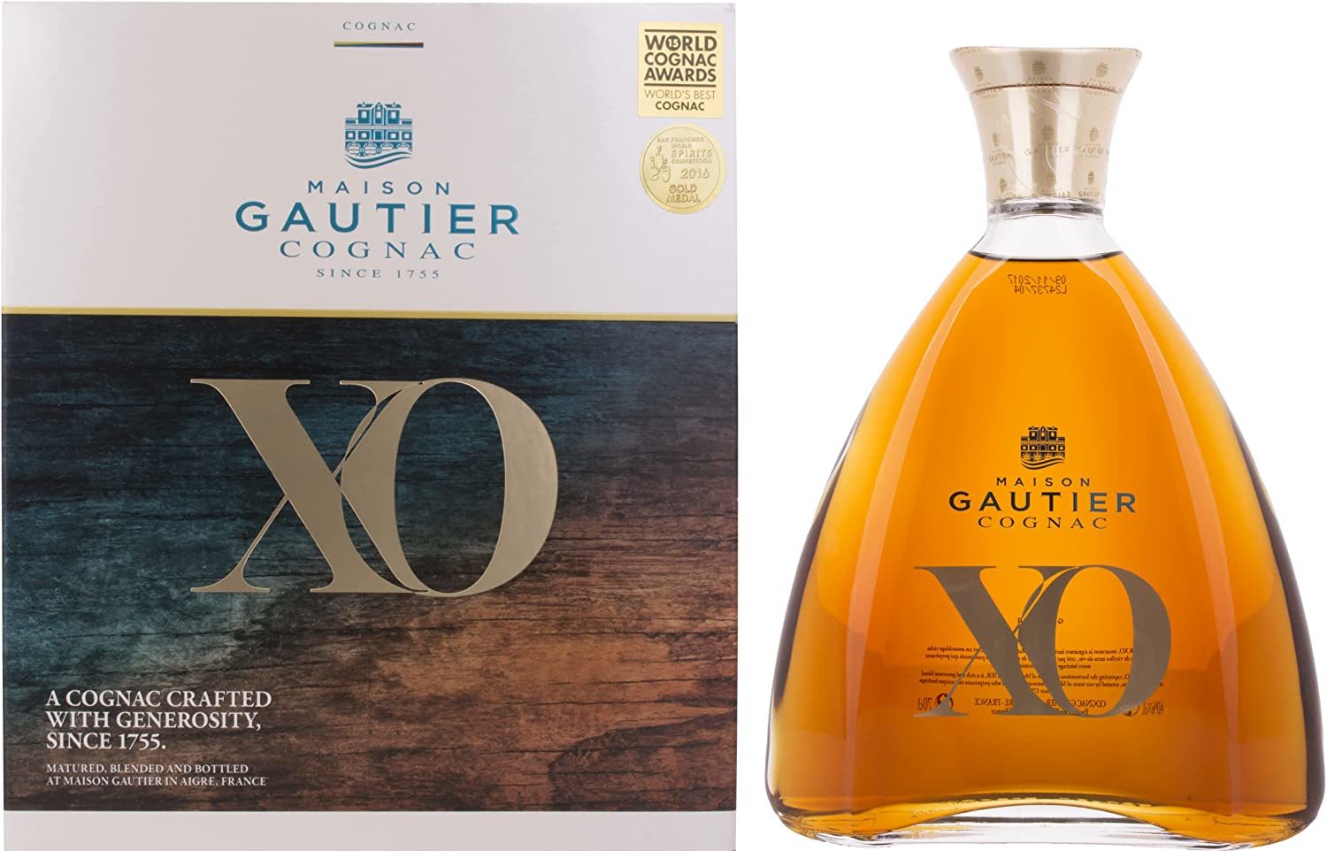 Gautier XO Gold&Blue 40% Cognac giftpack 0.7L Gautier XO Gold&Blue 40% Cognac giftpack 0.7L