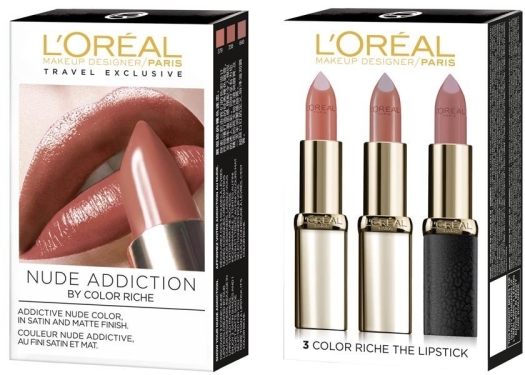 L'Oreal Paris Color Riche Nude Addiction Lipstick Set 3x4.5ml