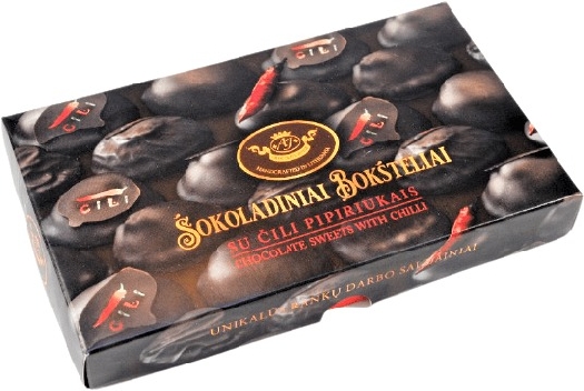 AJ SHOKOLADAS Chocolate Towers with Chili Peppers 8 pcs 200g