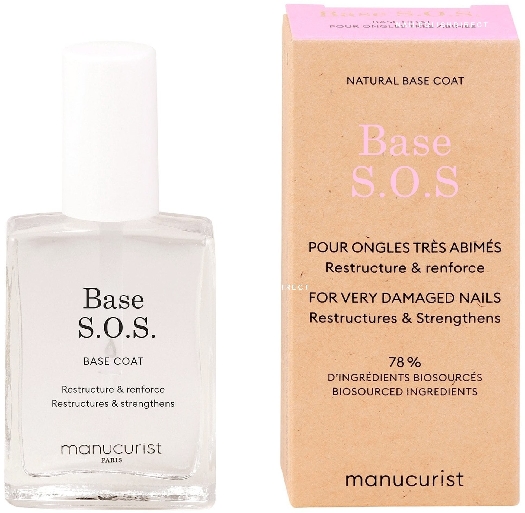 Manucurist Green Vegan-Friendly Nail Polish - Base Coat S.O.S 22003 15ml