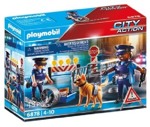 Playmobil Playing Figure 6878 Playmo Police Roadblock