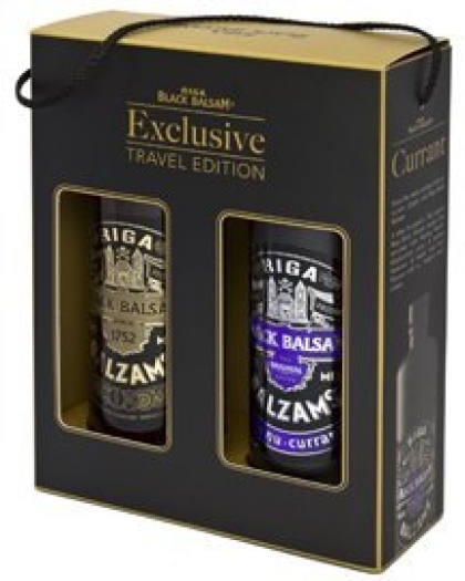 Riga Black Balsam Twinpack: Riga Black Balsam Classic Bitter 45% 0.5L &amp; Riga Black Balsam Currant Bitter 30% 0.5L
