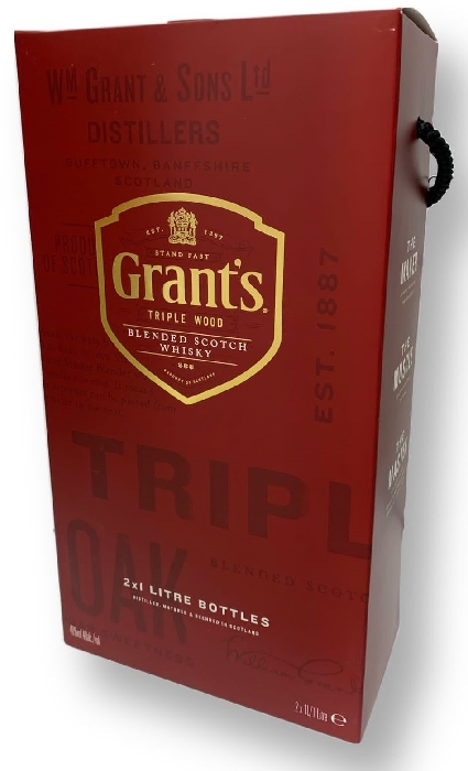 William Grant's Grant's Triple Wood Blended Scotch Whisky 40% 2x1L