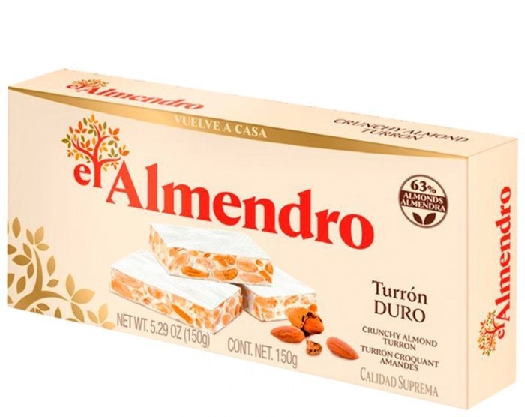 El Almendro Crunchy almond turron 150g