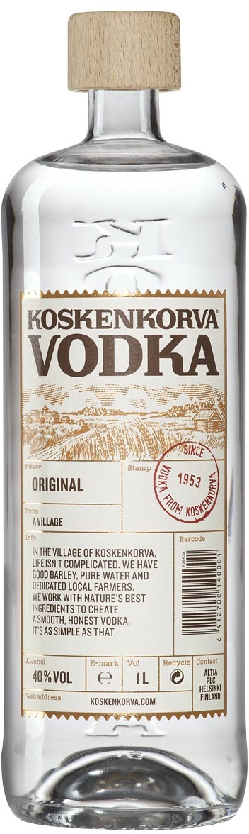 Koskenkorva Vodka 40% 1L Koskenkorva Vodka 40% 1L