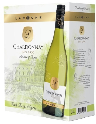 Laroche Chardonnay L, Languedoc, IGP, dry, white wine (bag in box) 3L