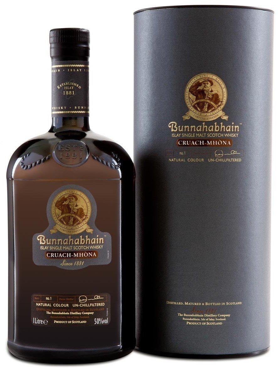 Bunnahabhain Cruach Mhona Islay Single Malt Scotch Whisky 50% 1L gift pack Bunnahabhain Cruach Mhona Islay Single Malt Scotch Whisky 50% 1L gift pack