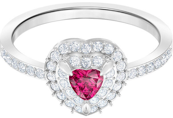 Swarovski One Ring, Medium, Red, Rhodium Plating Swarovski One Ring, Medium, Red, Rhodium Plating