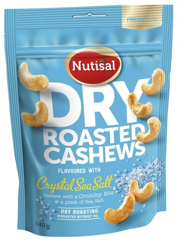 Nutisal Dry Roasted Cashew Sea Salt 1006092 140g Nutisal Dry Roasted Cashew Sea Salt 1006092 140g