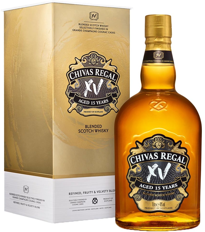 Chivas Regal XV Blended Scotch Whisky 15y 40% 1L gift pack in duty-free at  airport Vilnius
