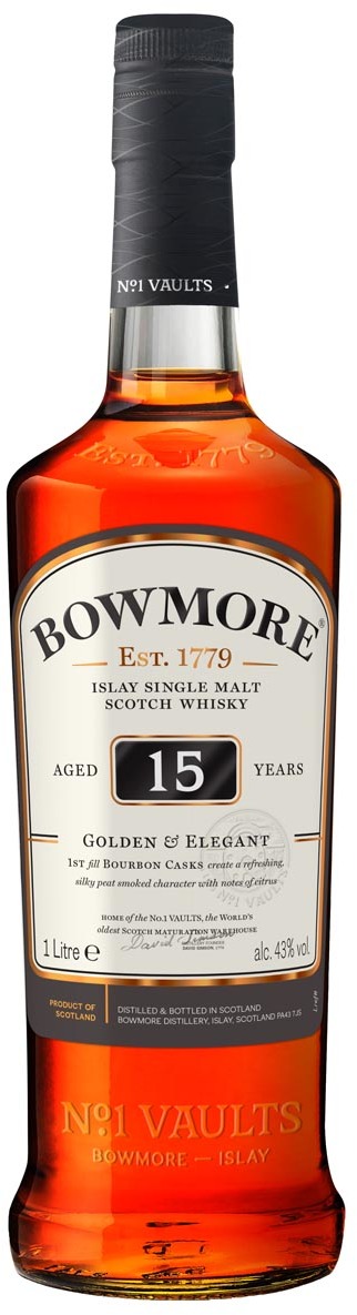 Bowmore Islay Single Malt Scotch Whisky 15y 43% 1L gift pack Bowmore Islay Single Malt Scotch Whisky 15y 43% 1L gift pack