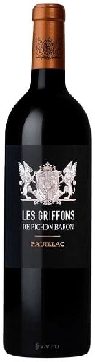 Château Pichon Baron Les Griffons Pauillac, dry red wine 0.75L