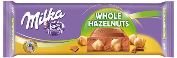 Milka Whole Hazelnuts Tablet 270g