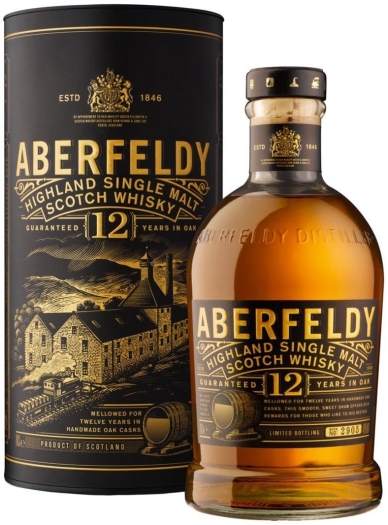 Aberfeldy Highland Single Malt Scotch Whisky 12y 40% 1L gift pack