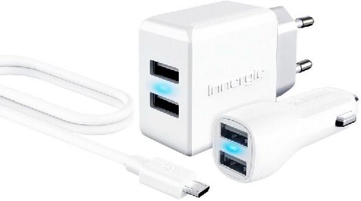 Innergie Power Travel Plus Dual USB Travel Charging Kit