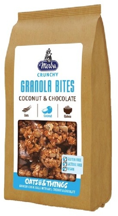 Merba Cereal Balls with whole grain oat flakes, cocos and chocolate and quinoa 125g