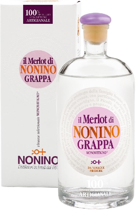 Nonino Grappa Il Merlot di Nonino 41% 0.7L gift pack