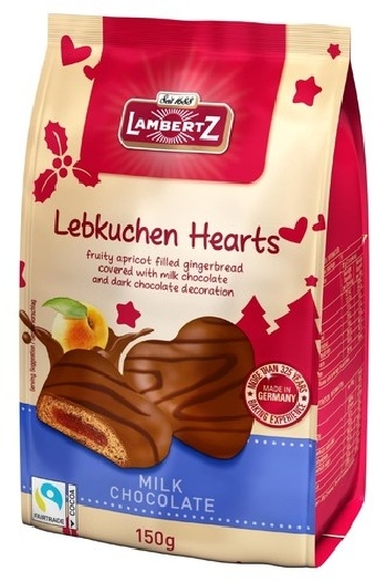 Lambertz Milk Chocolate Lebkuchen Hearts 150g