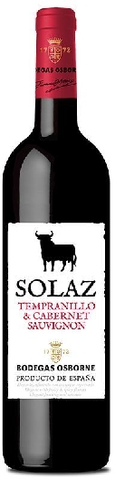 Solaz Tempranillo Cabernet Sauvignon red wine 14% 0.75L