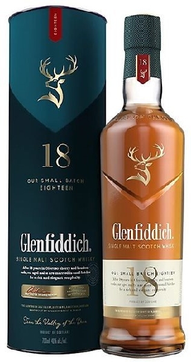 Glenfiddich 18 yo 40% Whisky, giftbox 0.7L