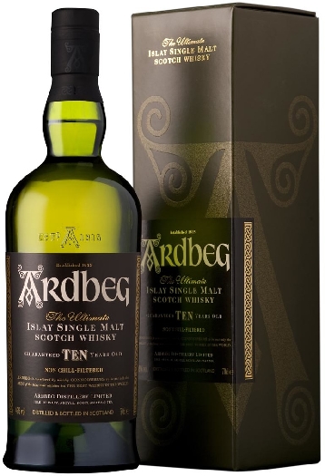 Ardbeg Islay Single Malt Scotch Whisky 10y 46% 1L gift pack