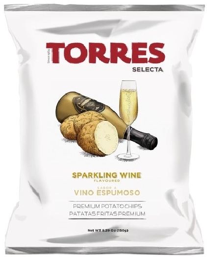 Torres Selecta Sparkling Wine Flavoured Premium Potato Chips 118 150g
