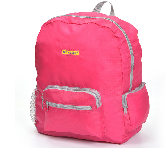 Travel Blue Folding Large Backpack - 20 Litre Blue/Pink/Black TB-065