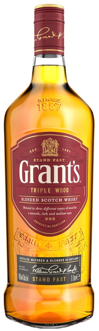 William Grant's Grant's Triple Wood Stand Fast Blended Scotch Whisky 43% 1L William Grant's Grant's Triple Wood Stand Fast Blended Scotch Whisky 43% 1L