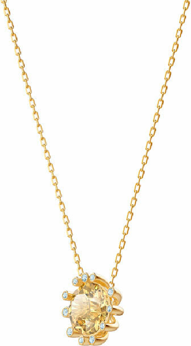 Swarovski Olive Pendant, Multi-colored, Gold Plating