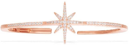 APM Monaco Météorites Open Bangle - Pink Silver
