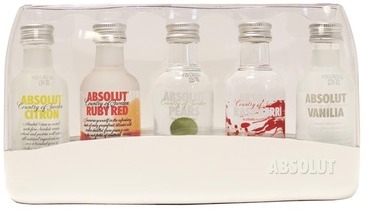 Swedish Vodka Five (Absolut Ruby Red, Pears, Citron, Vanilia, Raspberri) 40% 5x0.05L Swedish Vodka Five (Absolut Ruby Red, Pears, Citron, Vanilia, Raspberri) 40% 5x0.05L