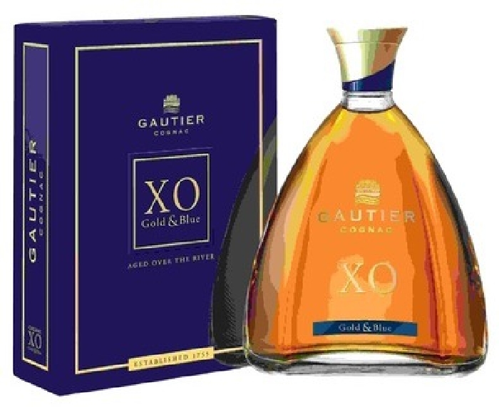 Gautier XO Gold&Blue 40% Cognac giftpack 0.7L