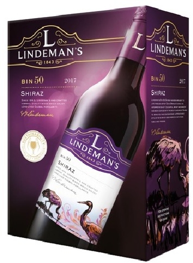 Lindemans BIN 50. Shiraz, South Australia, wine, dry, red (Bag in box) 3L