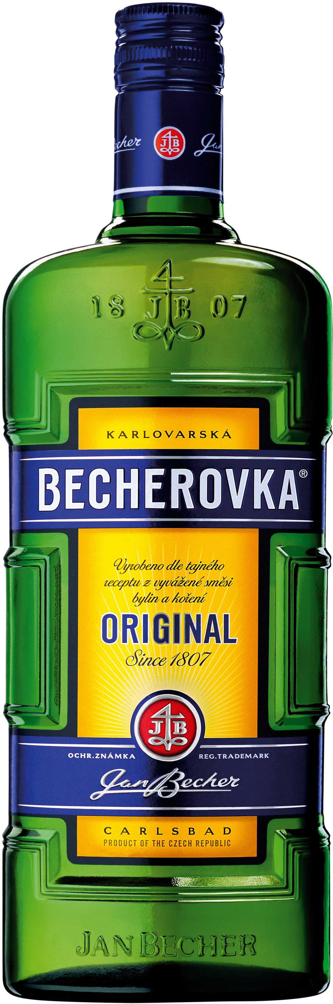 Becherovka Carlsbad 38% bordershop at Chop in 0.5L duty-free Tysa