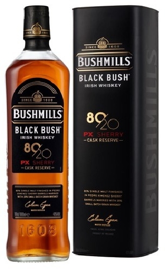 Bushmills Black Bush 80/20, 80% Malt Irish Whisky Pedro Ximenez Sherry Cask Reserve 40% 1L