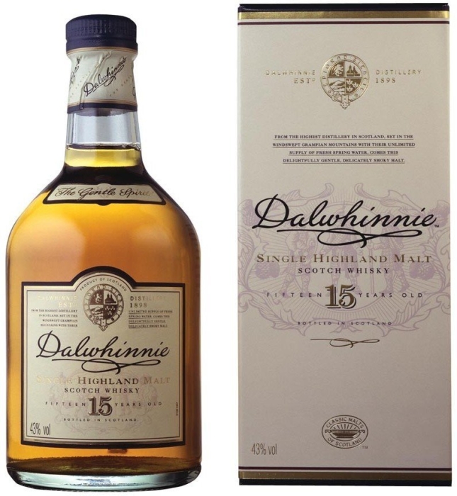 Dalwhinnie Highland Single Malt Scotch Whisky 15y 43% 1L gift pack
