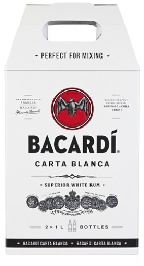 Bacardi Carta Blanca 37.5% 2x1L Twinpack 37.5% 2x1L