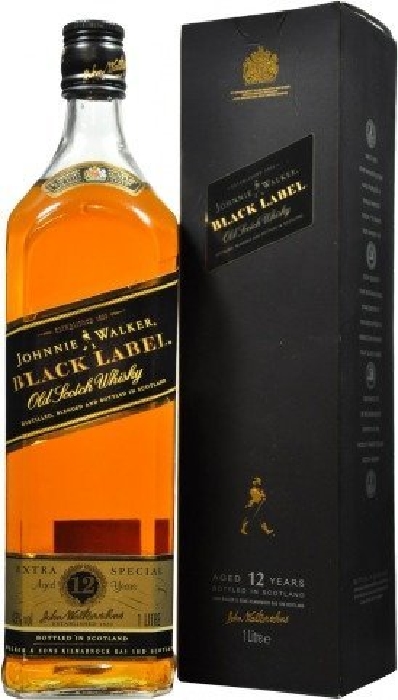 Johnnie Walker Black Label 12 Years 1l In Duty Free At Airport Domodedovo