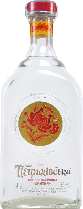 Petrykivska "Rye" Vodka 40% 1 L