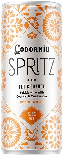 Codorníu Spritz Orange bubbly wine with orange&cardamom can 5.5% 0.25L
