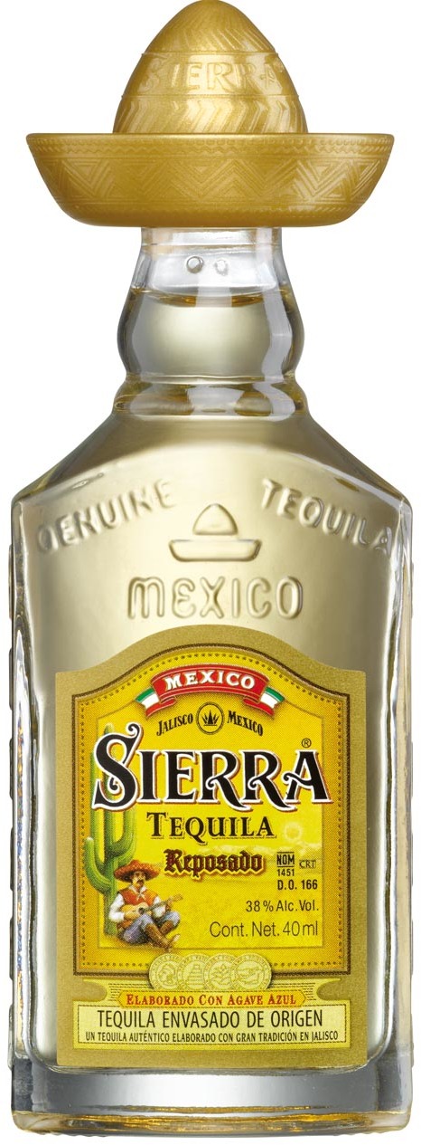 duty-free at 38% Tequila Reposado Dyakovo in 0.04L Sierra bordershop