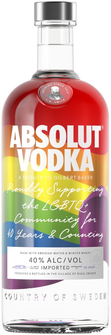 Absolut Swedish Vodka Rainbow Edition 40% 1L Absolut Swedish Vodka Rainbow Edition 40% 1L
