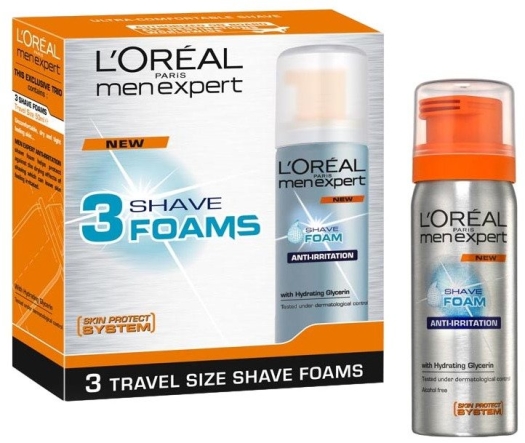 L'Oreal Men Expert Trio Mini Shave Foam 3x50ml