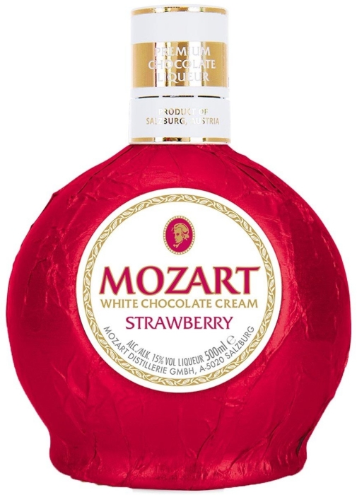 Mozart White Chocolate Cream Strawberry Liqueur 17% 0.5L