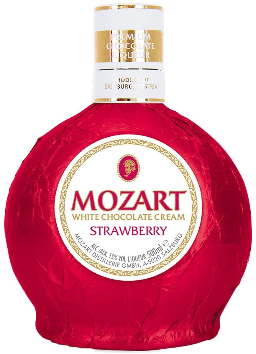 Mozart White Chocolate Cream Strawberry Liqueur 17% 0.5L Mozart White Chocolate Cream Strawberry Liqueur 17% 0.5L