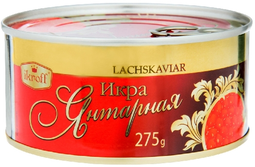 Ikroff Pink Salmon Caviar "Yantarnaya" tin 275 g